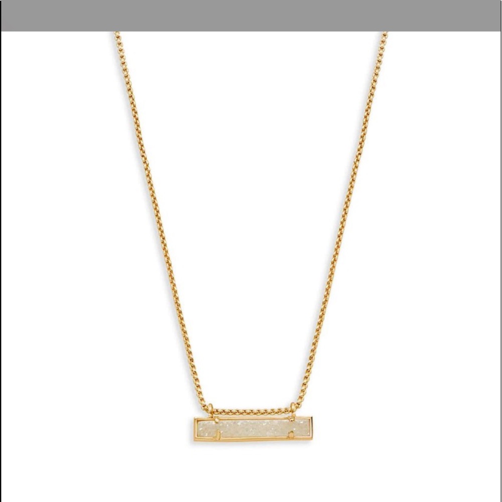 Kendra Scott Gold Leanor iridescent druzy necklace